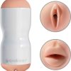 Pipedream Extreme Tight Grip Dual Density Squeezable Pussy and Mouth Masturbator White
