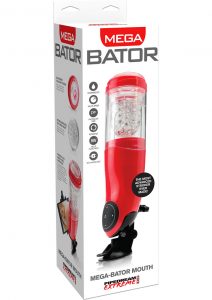 Pipedream Extreme Mega Bator Mouth Rechargeable Hands Free Stroker Masturbator Waterproof Red