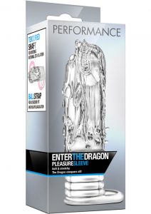 Stay Hard Enter The Dragon Textured Extender Sleeve Clear 5.25 Inch