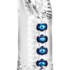 M For Men Snatch Jelly Pussy Beaded Stroker Clear 5.5 Inch