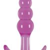 Jelly Rancher Ripple T Plug Purple 4.3 Inch