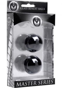 Master Series Jaded Glass Ben Wa Balls Black