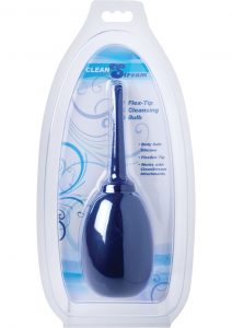 Clean Stream Flex Tip Silicone Enema Bulb Blue 8 Ounce