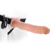 Fetish Fantasy Series Vibrating Hollow Strap-On Wired Control Flesh 11 Inch