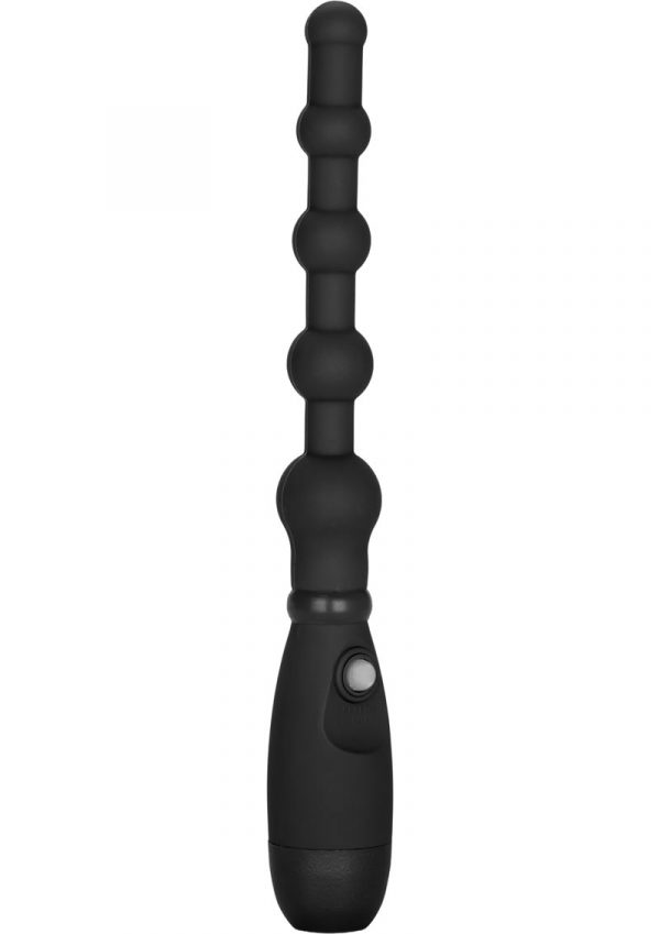 Booty Call Booty Flexer Silicone Beaded Anal Probe Waterproof Black 5.75 Inch