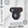 Bullet Ring 7 Function Silicone Rechargeable C Ring Waterproof Black