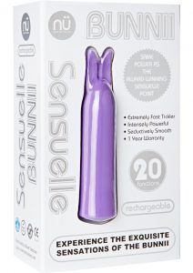 Bunnii 20 Function USB Rechargeable Silicone Vibe Waterproof Purple