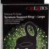 Silicone Tri-Snap Scrotum Support Ring Large Black