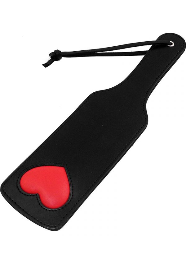 Rouge Leather Paddle With Heart