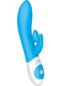 The Kissing Rabbit USB Rechargeable Clitoral Suction Silicone Vibrator Splashproof Blue