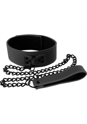 Renegade Bondage Collar Vinyl And Metal Black