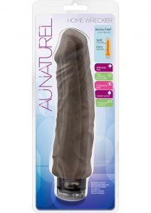 Au Naturel Home Wrecker Realistic Dildo Showerproof Brown 9.5 Inch