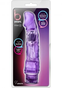 B Yours Vibe 06 Realistic Vibrator Jelly Waterproof Purple 9 Inch