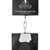 Ouch! Pleasure Furry Handcuffs Black And Silver