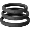 Perfect Fit Xact-Fit Silicone Ring Kit LG - XL 3 Pack - Black