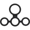 Big Man`s Spreader Silicone Erection And Scrotum Enhancer Cock Ring Black