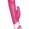 The Thrusting Rabbit USB Rechargeable Clitoral Stimulation Silicone Vibrator Splashproof Pink