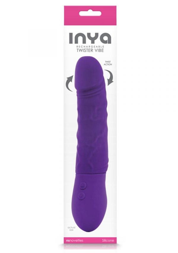Inya Twister Vibe Rechargeable Silicone Vibrator - Purple