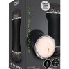 Zolo DP Stroker Discreet Double Entry Textured Masturbator Black