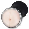 Zolo DP Stroker Discreet Double Entry Textured Masturbator Black