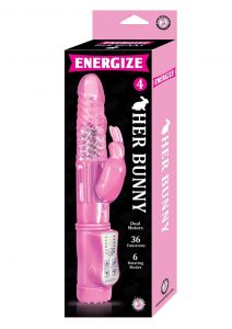 Energize Her Bunny 04 Dual Motor Rotating Rabbit Vibe Waterproof Pink 9 inch