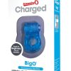 Charged BigO Rechargeable Vibe Ring Waterproof Cockring Blue
