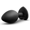Temptasia Bling Silicone Anal Plug Small Black 3 Inch