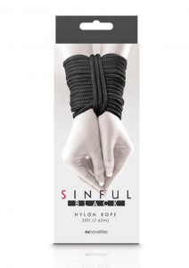 Sinful Nylon Rope 25ft - Black