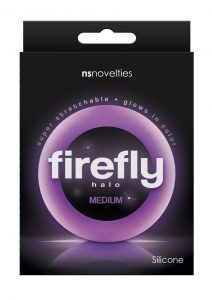 Firefly Halo Medium Silicone Cock Ring Purple