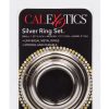 Silver Cock Rings 3 Piece Set Silver