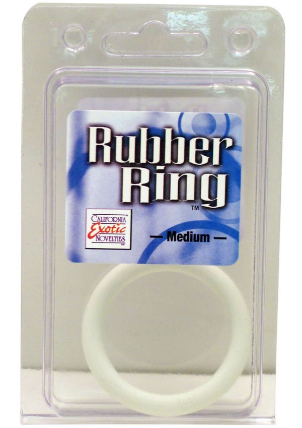 Rubber Cock Ring Medium 1.5 Inch Diameter White