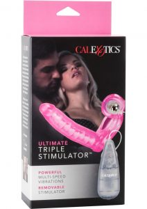 The Ultimate Triple Stimulator Flexible Probe And Enhancer With Removable Multispeed Bullet Pink