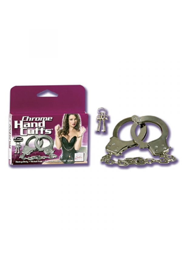 Chrome Hand Cuffs with 19 Inch Chain