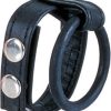 Ball Spreader Adjustable Leather Strap With Ring Medium Black