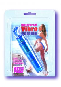 WATERPROOF VIBRO DOLPHIN 4.5 INCH BLUE