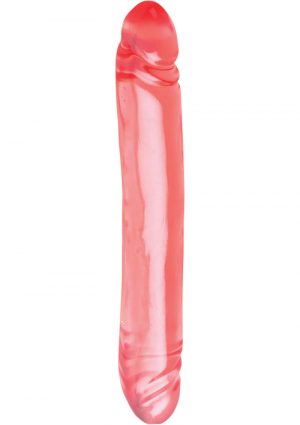 TRANSLUCENCE SMOOTH DOUBLE DONG 12 INCH PINK