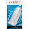 Universal Stimulator Multi Purpose Sleeve And Masturbator Reversible 4.5 Inch Clear