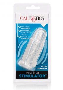 Universal Stimulator Multi Purpose Sleeve And Masturbator Reversible 4.5 Inch Clear