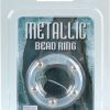 Metallic Bead Ring Silicone Cock Ring Clear