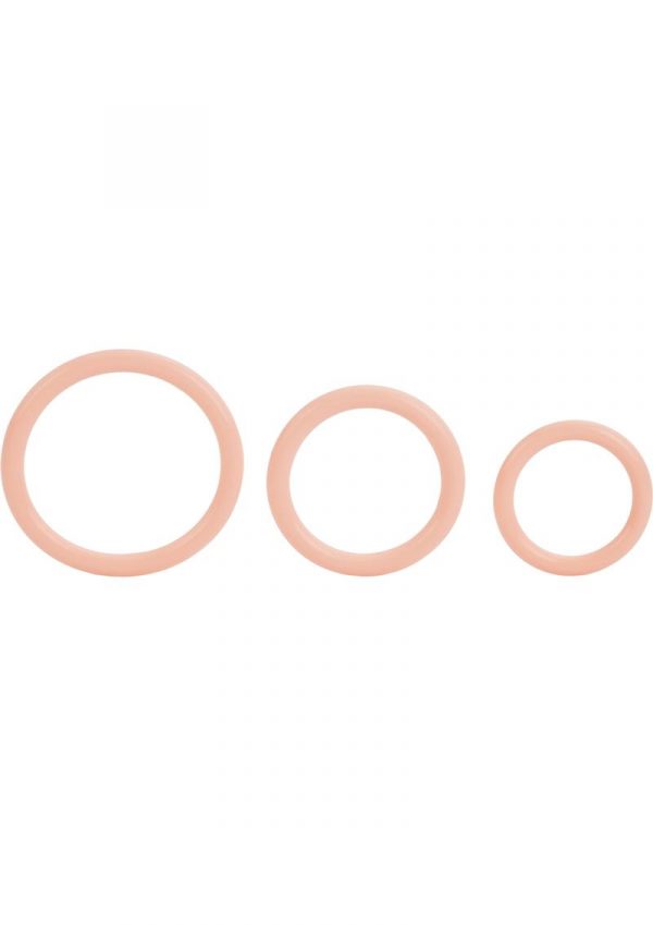 Tri Rings Natural Cock Ring Set Flesh