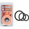 Tri Rings Black Cock Ring Set Black