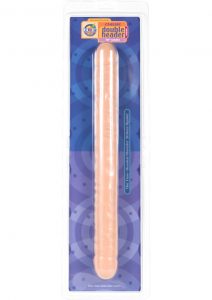 Classic Double Header Veined Dong 18 Inch Flesh