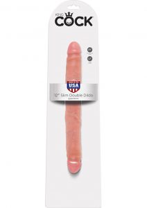 King Cock Slim Double Dildo Flesh 12 Inch