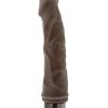 Dr. Skin Cock Vibe 6 Realistic Vibrator Splashproof Chocolate 8.75 Inch
