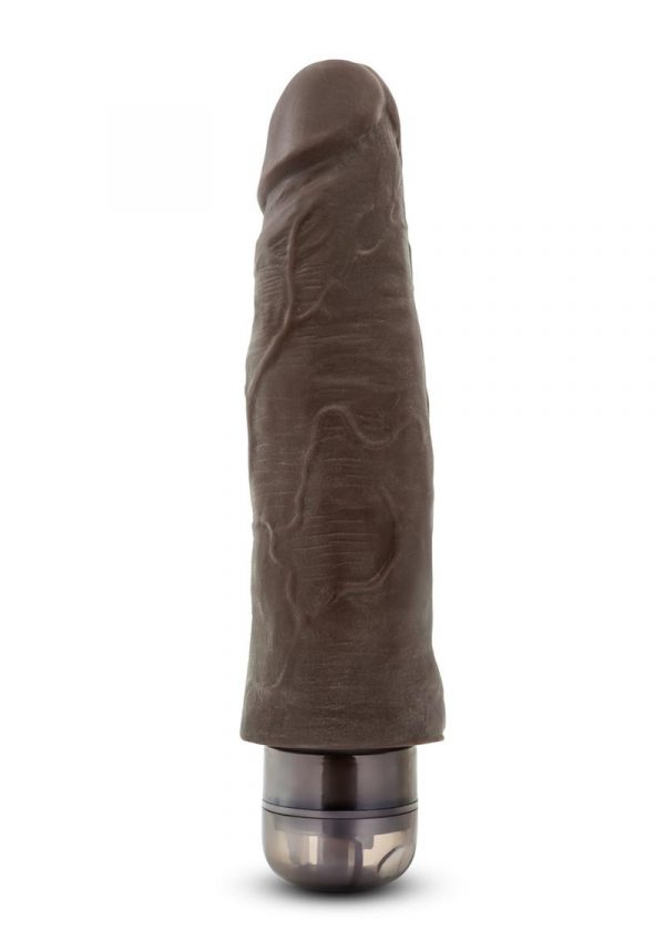 Dr. Skin Cock Vibe 14 Realistic Vibrator Splashproof Chocolate 8 Inch