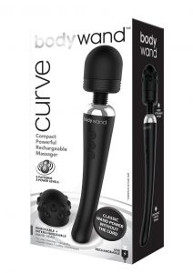 Bodywand Curve Silicone Massager Black 9 Inch