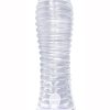 The 9`s Vibrating Sextenders Ribbed Clear 5.5 Inches