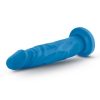 Neo Dual Density Realistic Cock Blue 7.5 Inch