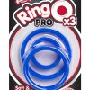 Ringo Pro X3 Silicone Cock Rings Set Waterproof Blue 3 Piece Pack