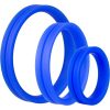 Ringo Pro X3 Silicone Cock Rings Set Waterproof Blue 3 Piece Pack